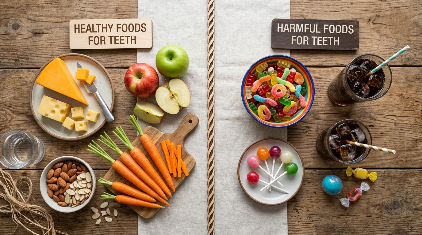Alimentos que fortalecen tus dientes y los que los destruyen en silencio
