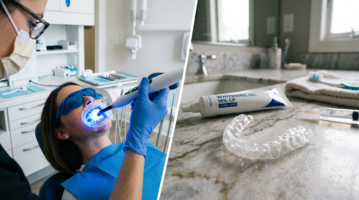 Blanqueamiento dental láser vs. Férulas en casa: ¿Cuál blanquea más?